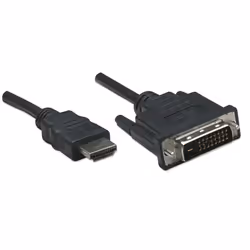 Manhattan 322782 câble vidéo et adaptateur 1 m HDMI Type A (Standard) DVI-D Noir