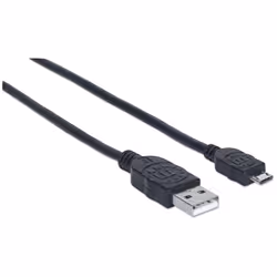Manhattan 325684 câble USB 3 m USB 2.0 USB A Micro-USB B Noir