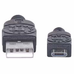 Manhattan 325684 câble USB 3 m USB 2.0 USB A Micro-USB B Noir