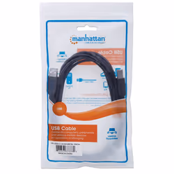 Manhattan 333382 câble USB 3 m USB 2.0 USB A USB B Noir