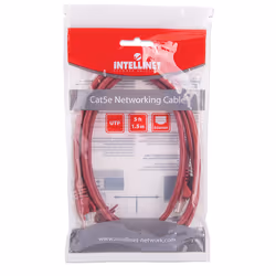 Intellinet RJ-45, 1.5m, Cat5e, UTP câble de réseau Rouge 1,5 m U/UTP (UTP) - Vue supplémentaire 4