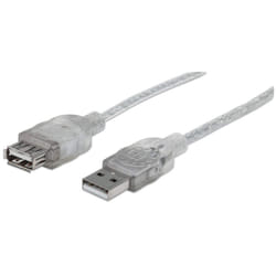 Manhattan 340496 câble USB 3 m USB 2.0 USB A Argent