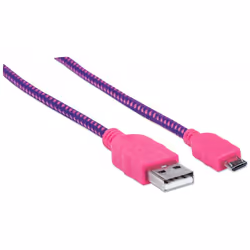 Manhattan 352741 câble USB 1,8 m USB 2.0 USB A Micro-USB B Rose, Violet