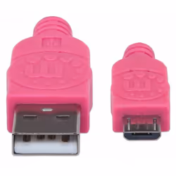 Manhattan 352741 câble USB 1,8 m USB 2.0 USB A Micro-USB B Rose, Violet