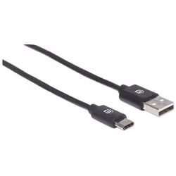 Manhattan 353298 câble USB 1 m USB 2.0 USB C USB A Noir