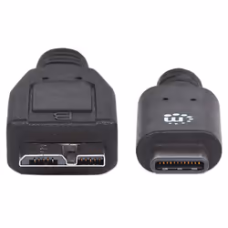 Manhattan 353397 câble USB 1 m USB 3.2 Gen 2 (3.1 Gen 2) USB C Micro-USB B Noir