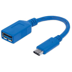 Manhattan 353540 câble USB 0,15 m USB 3.2 Gen 1 (3.1 Gen 1) USB C USB A Bleu