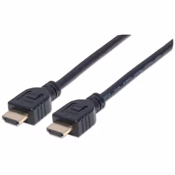 Manhattan 353939, 2 m, HDMI Type A (Standard), HDMI Type A (Standard), Compatibilité 3D, 18 Gbit/s, Noir