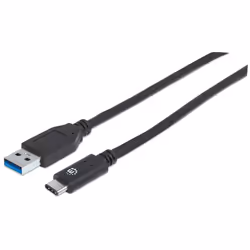 Manhattan 354639, 0,5 m, USB C, USB A, USB 3.2 Gen 2 (3.1 Gen 2), 10000 Mbit/s, Noir