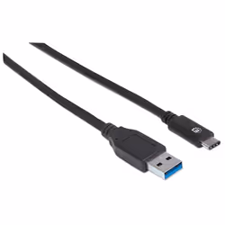 Manhattan 354639 câble USB 0,5 m USB 3.2 Gen 2 (3.1 Gen 2) USB C USB A Noir