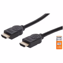 Manhattan 354837, 1 m, HDMI Type A (Standard), HDMI Type A (Standard), Compatibilité 3D, 18 Gbit/s, Noir