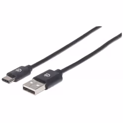 Manhattan 354912, 0,5 m, USB C, USB A, USB 2.0, 480 Mbit/s, Noir