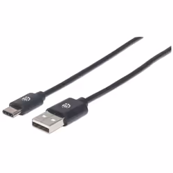 Manhattan 354936, 3 m, USB C, USB A, USB 2.0, 480 Mbit/s, Noir