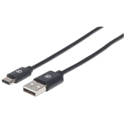 Manhattan 354936 câble USB 3 m USB 2.0 USB C USB A Noir