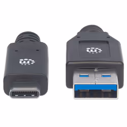 Manhattan 354981 câble USB 3 m USB 3.2 Gen 1 (3.1 Gen 1) USB C USB A Noir