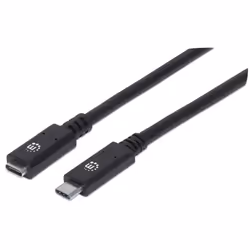Manhattan 355230, 0,5 m, USB C, USB C, USB 3.2 Gen 2 (3.1 Gen 2), 10000 Mbit/s, Noir