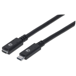 Manhattan 355230 câble USB 0,5 m USB 3.2 Gen 2 (3.1 Gen 2) USB C Noir