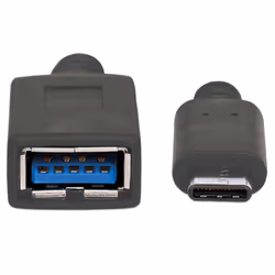 Manhattan 355285 câble USB 0,15 m USB 3.2 Gen 1 (3.1 Gen 1) USB C USB A Noir
