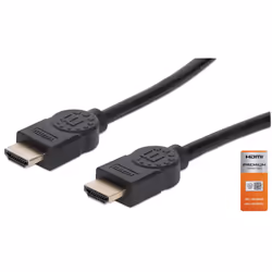 Manhattan 355360, 5 m, HDMI Type A (Standard), HDMI Type A (Standard), Compatibilité 3D, 18 Gbit/s, Noir