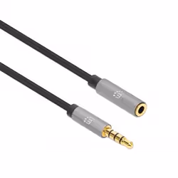Manhattan 356046 câble audio 3 m 3,5mm Noir, Argent