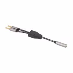 Manhattan 356121 câble audio 0,15 m 3,5mm 2 x 3.5mm Noir, Argent