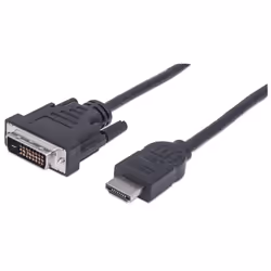 Manhattan 372503, 1,8 m, HDMI Type A (Standard), DVI-D, Mâle, Mâle, Droit