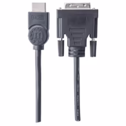 Manhattan 372503 câble vidéo et adaptateur 1,8 m HDMI Type A (Standard) DVI-D Noir