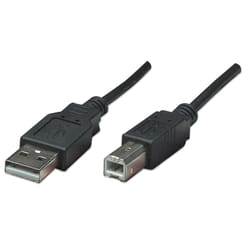 Manhattan 374507 câble USB 0,5 m USB 2.0 USB A USB B Noir