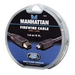 Manhattan 390408, Noir, Mâle/Mâle, 400 Mbit/s, 1,8 m