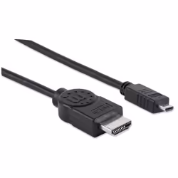 Manhattan 390538 câble HDMI 2 m HDMI Type A (Standard) HDMI Type D (Micro) Noir