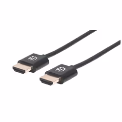 Manhattan 394352, 1 m, HDMI Type A (Standard), HDMI Type A (Standard), Compatibilité 3D, 18 Gbit/s, Noir