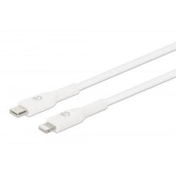 Manhattan 394505 câble de téléphone portable Blanc 0,5 m USB C Lightning