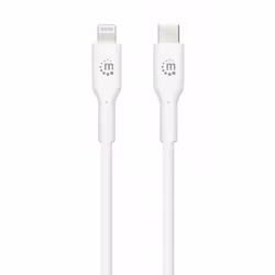 Manhattan 394505 câble de téléphone portable Blanc 0,5 m USB C Lightning - Vue supplémentaire 4