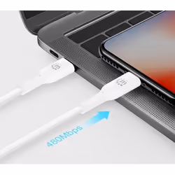 Manhattan 394529 câble de téléphone portable Blanc 2 m USB C Lightning - Vue supplémentaire 4