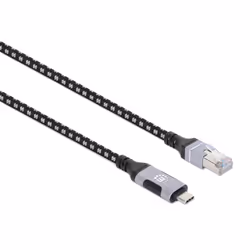 Manhattan 394826 changeur de genre de câble RJ-45 USB-C Noir, Argent - Vue supplémentaire 2