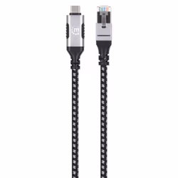 Manhattan 394826 changeur de genre de câble RJ-45 USB-C Noir, Argent - Vue supplémentaire 3