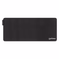 Manhattan 425506, Noir, Monochromatique, Tissu tissé, Alimenté par port USB, Rouge/Vert/Bleu, Tapis de souris de jeu