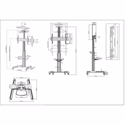 Manhattan 461245 support d'écran plat pour bureau 70" Noir, Argent Sol - Vue supplémentaire 5
