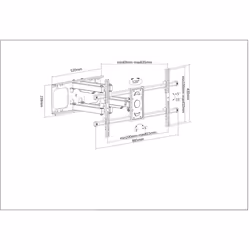 Manhattan 461290 support d'écran plat pour bureau 2,29 m (90") Noir Mur - Vue supplémentaire 5
