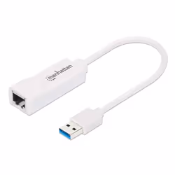 Manhattan 506847, Avec fil, USB, Ethernet, 1000 Mbit/s, Blanc