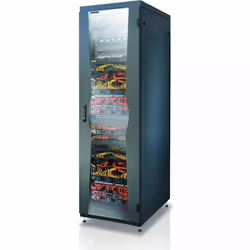 Techly I-CASE FP-4218BKX, Rack autonome, 42U, 750 kg, Verrouillage des touches, 133,9 kg, Noir