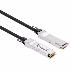 Intellinet 508490 câble de fibre optique 0,5 m QSFP+ Noir, Argent