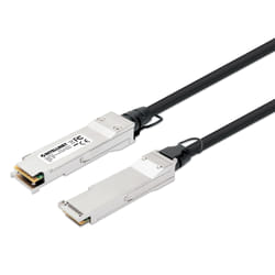 Intellinet 508506 câble de fibre optique 1 m QSFP+ Noir, Argent