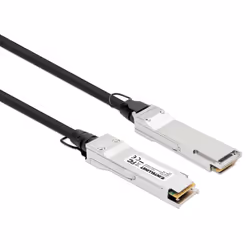 Intellinet 508506 câble de fibre optique 1 m QSFP+ Noir, Argent