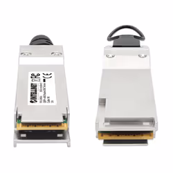 Intellinet 508506 câble de fibre optique 1 m QSFP+ Noir, Argent