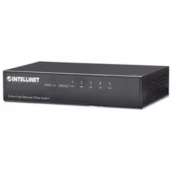 Intellinet 5-Port Fast Ethernet Office Switch, Fast Ethernet (10/100), Full duplex