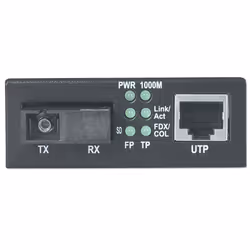 Intellinet 545075 convertisseur de support réseau 1000 Mbit/s 1550 nm Monomode Noir