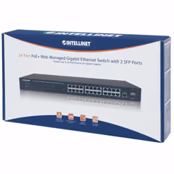 Intellinet 560559 commutateur réseau Géré Gigabit Ethernet (10/100/1000) Connexion Ethernet, supportant l'alimentation via ce port (PoE) Noir
