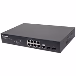 Intellinet 561167, Géré, Gigabit Ethernet (10/100/1000), Connexion Ethernet, supportant l'alimentation via ce port (PoE), Gri ...