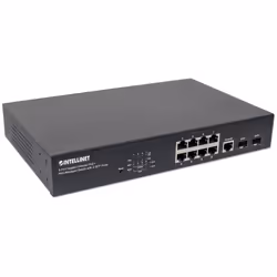 Intellinet 561167 commutateur réseau Géré Gigabit Ethernet (10/100/1000) Connexion Ethernet, supportant l'alimentation via ce port (PoE) Noir